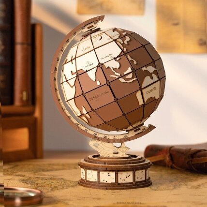 Wooden 3D pizzle - Globe wonders 4 Wooden 3D pizzle - Globe wonders 4