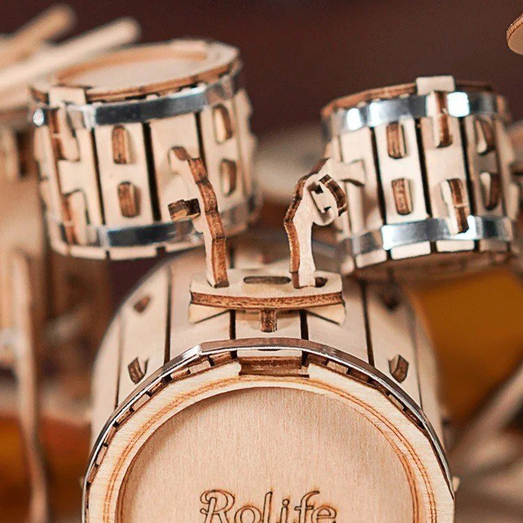 Wooden 3D puzzle - Drum kit 2