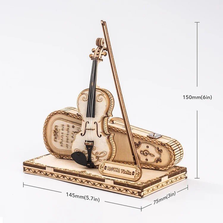 Wooden 3D puzzle - Violin 2 Wooden 3D puzzle - Violin 2