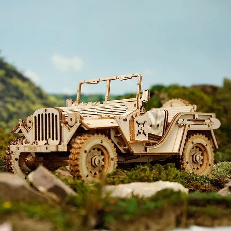 Wooden 3D puzzle - Army Field Car 1 Wooden 3D puzzle - Army Field Car 1