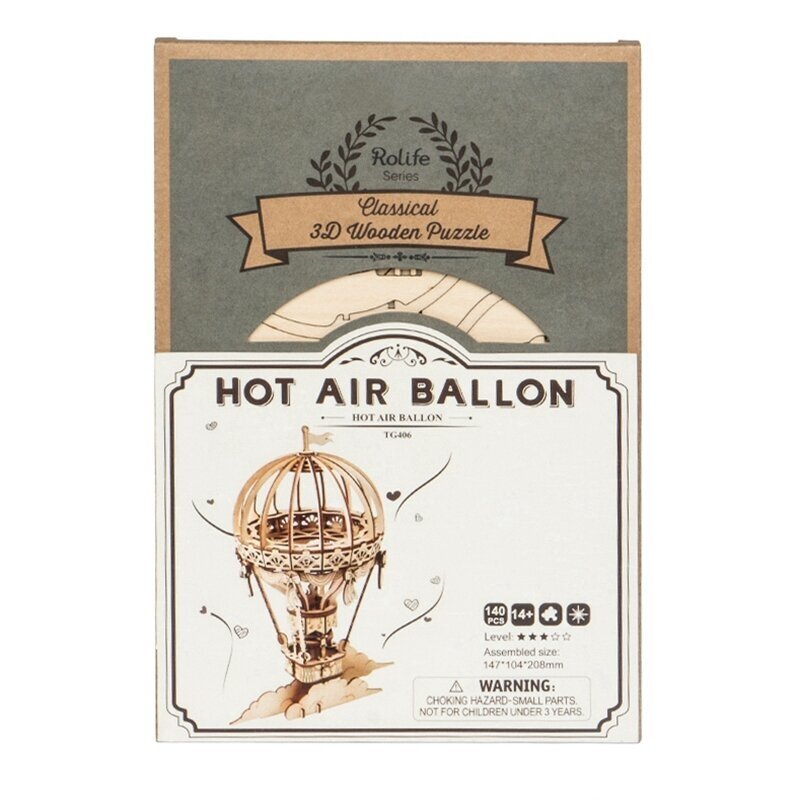 Wooden 3D puzzle - Hot Air Balloon 2 Wooden 3D puzzle - Hot Air Balloon 2