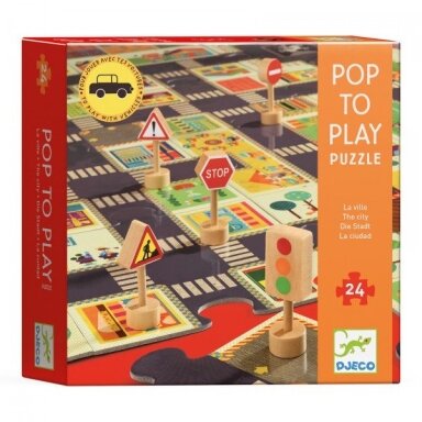 Djeco Giant puzzle - The City, 24 pcs. Djeco Giant puzzle - The City, 24 pcs.