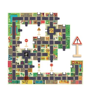 Djeco Giant puzzle - The City, 24 pcs. Djeco Giant puzzle - The City, 24 pcs.