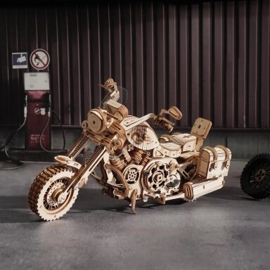 Wooden 3D puzzle - Cruiser Motorcycle Wooden 3D puzzle - Cruiser Motorcycle