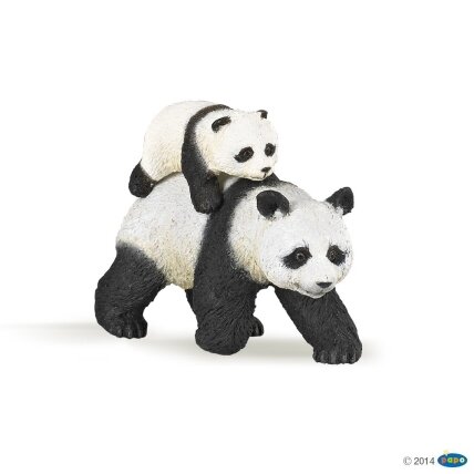 Panda and her baby figurine Panda and her baby figurine