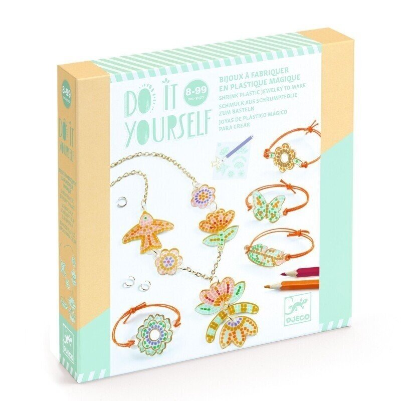 DIY Shrink Plastic - Feather and Lotus
