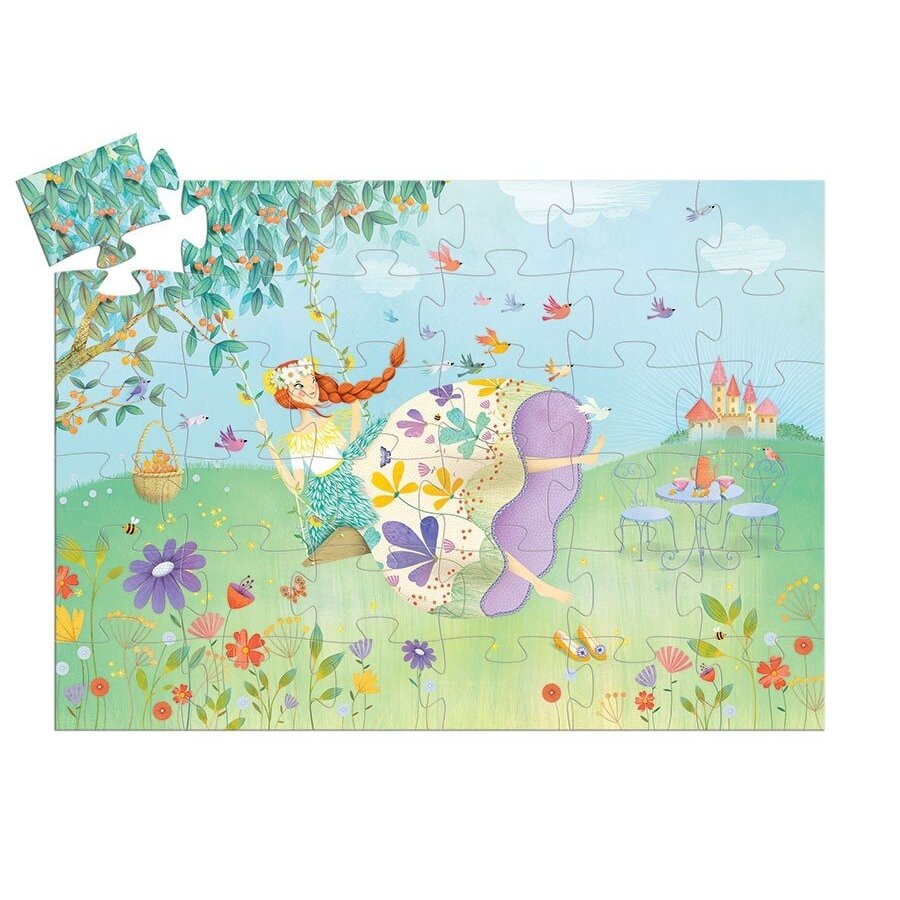 Djeco Silouette puzzle - Princess of Spring, 36 pcs. 1 Djeco Silouette puzzle - Princess of Spring, 36 pcs. 1