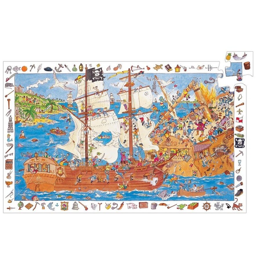 Djeco observation puzzle- Pirates, 100 pcs. 1 Djeco observation puzzle- Pirates, 100 pcs. 1