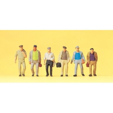 Male Commuters on the way to the Railway