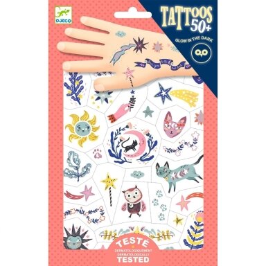 Djeco Glow in the Dark Tattoos - Sweet Dreams Djeco Glow in the Dark Tattoos - Sweet Dreams
