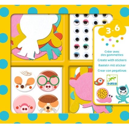 Create with stickers - I Love Animals Create with stickers - I Love Animals
