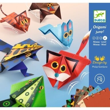 Djeco origami rinkinys - Šokinėjantys gyvūnai