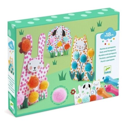 Colouring and Pompoms – In the Grass