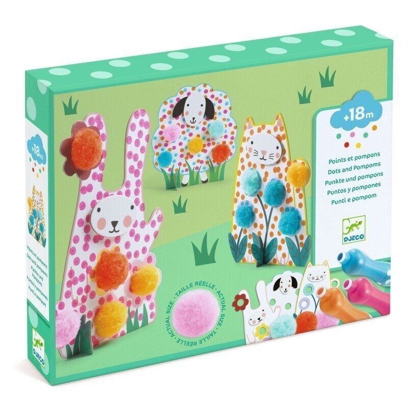 Colouring and Pompoms – In the Grass