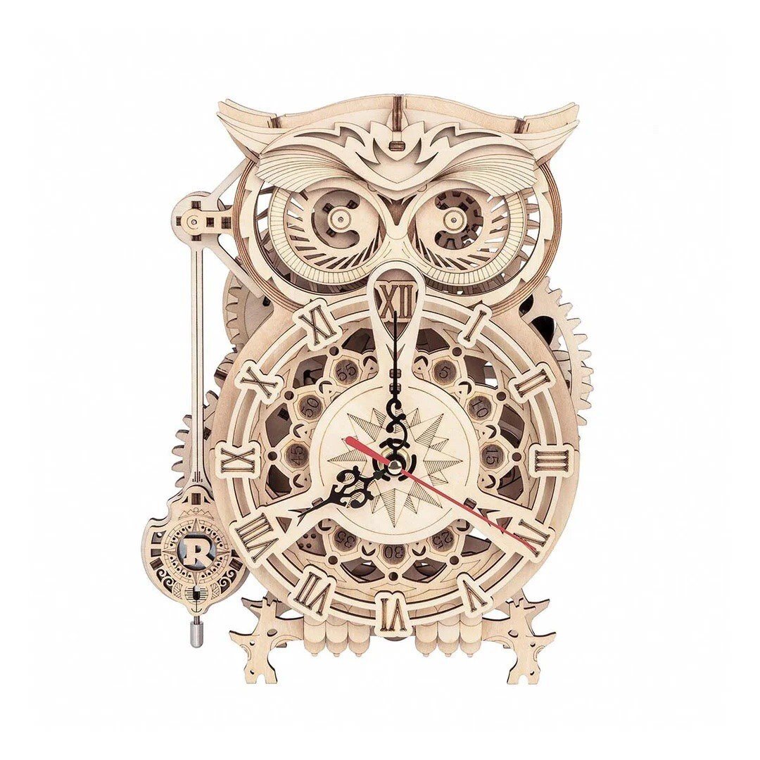Wooden 3D puzzle - Owl Clock Wooden 3D puzzle - Owl Clock