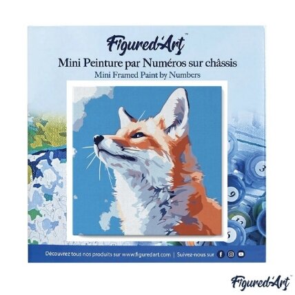 Painting by numbers kit - Fox and blue sky 1