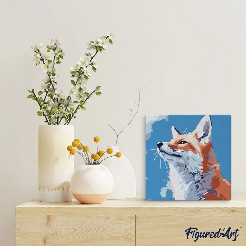 Painting by numbers kit - Fox and blue sky 3 Painting by numbers kit - Fox and blue sky 3