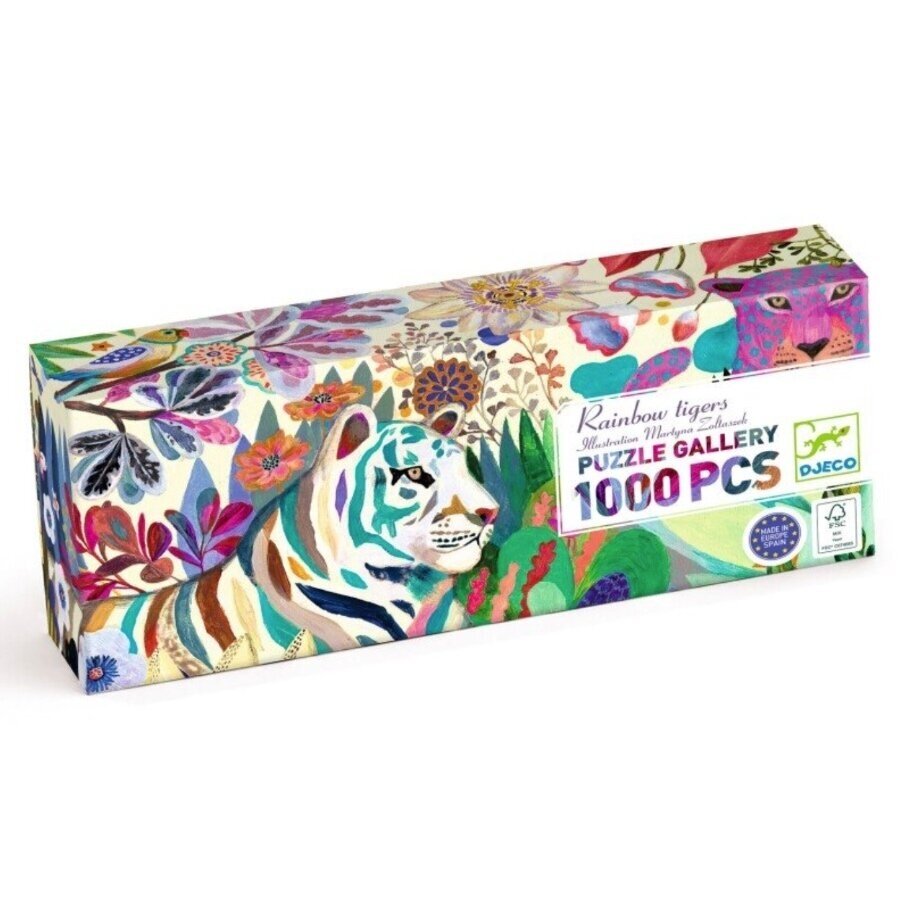 Djeco puzzle - Rainbow Tigers, 1000 pcs. Djeco puzzle - Rainbow Tigers, 1000 pcs.