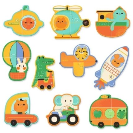 Djeco Puzzle Duo - Vehicles, 20 pcs. 1 Djeco Puzzle Duo - Vehicles, 20 pcs. 1