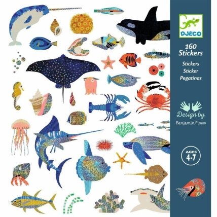 Djeco metallic stickers - Ocean Djeco metallic stickers - Ocean