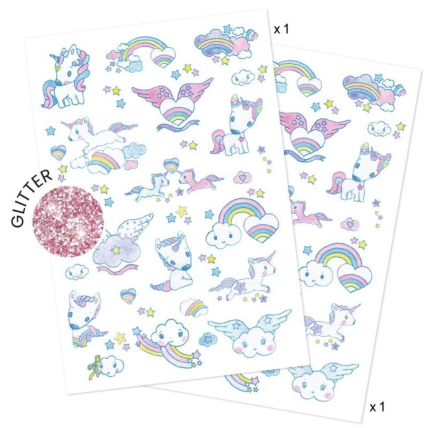 Djeco Glitter Tattoos - Unicorns 1 Djeco Glitter Tattoos - Unicorns 1