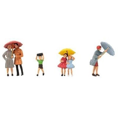 People with umbrellas